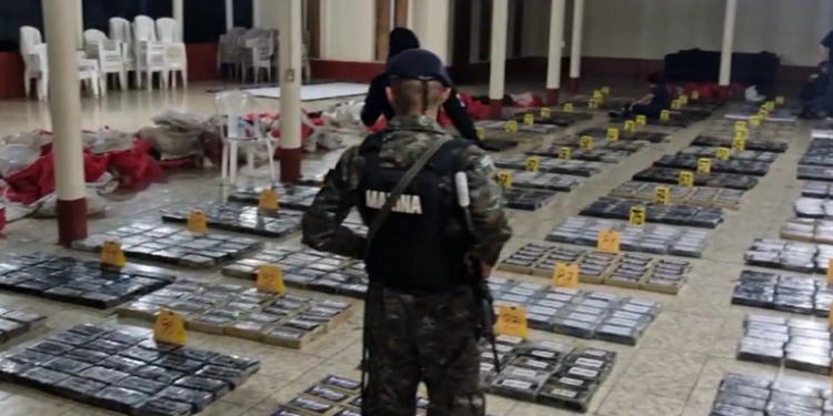 Más de 1,300 kilos de cocaína incautados en operativos antinarcóticos durante 2025