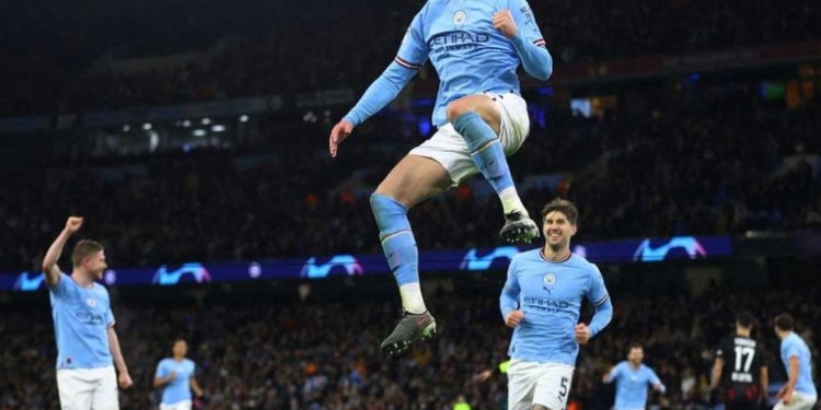 Manchester City 7-0 RB Leipzig Haaland destroza al Leipzig y mete al City en cuartos con un 'repóker' histórico