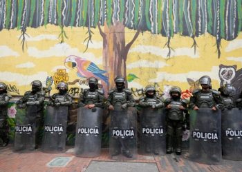 Manifestación frente a la Corte Suprema en Colombia