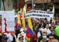 Manifestaciones en Colombia contra la gestión del Gobierno