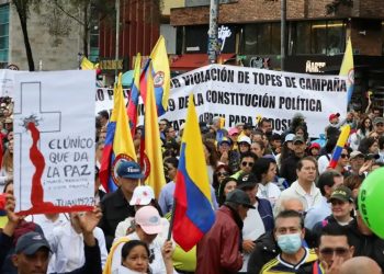 Manifestaciones en Colombia contra la gestión del Gobierno