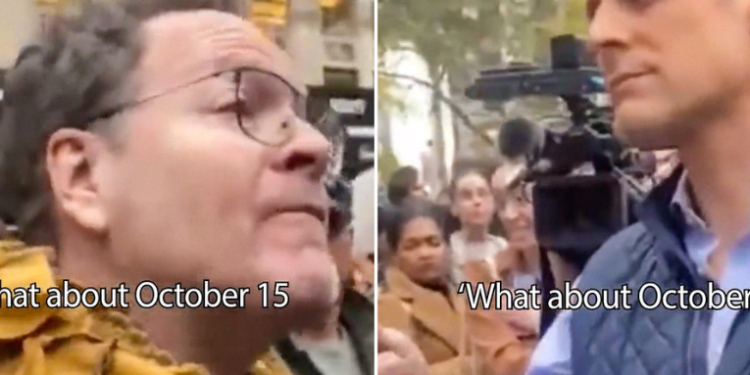 Manifestante propalestino responde de manera contundente sobre el conflicto entre Israel y Hamás