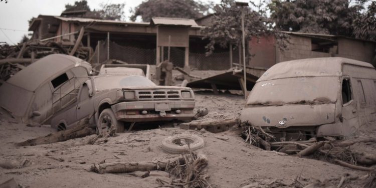 Mas de 160 familias resultaron afectadas por la erupción del volcán de fuego en el año 2018