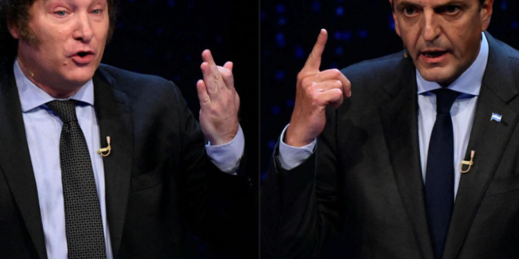 Massa y Milei cierran sus campañas electorales a tres días del balotaje en Argentina