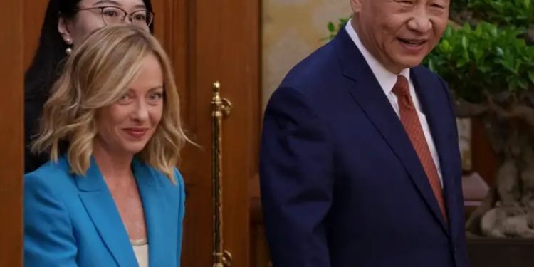 Meloni se reúne en Pekín con Xi Jinping