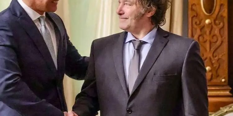 Milei recibe al presidente de Paraguay en la Casa Rosada