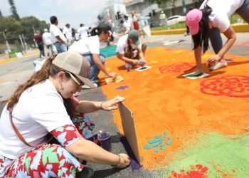 Municipalidad Coordina Nueva Edición de la Alfombra de Aserrín Más Grande del Mundo