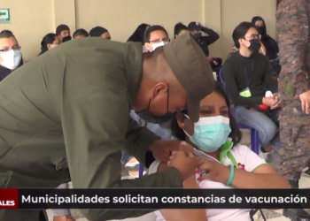 Municipalidades solicitan constancias de vacunación