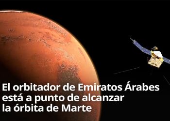 Orbitador de EA a punto de llegar a la órbita de Marte