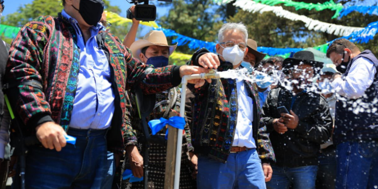 Presidente Alejandro Giammattei Inaugura Unidad de riego en Sololá