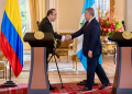 Presidente Alejandro Gimmattei y mandatario de Colombia firman memo para combatir el crimen transnacional