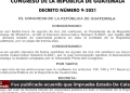 Publican acuerdo que imprueba el Estado de Calamidad