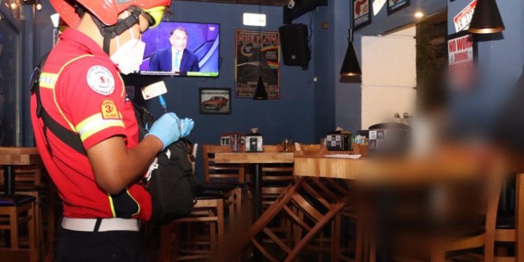 Publican vídeo de balacera en un bar de zona 11 ocurrido 2022