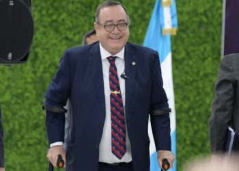 Presidente Alejandro Giammattei reaparece en público tras varios dí­as de ausencia