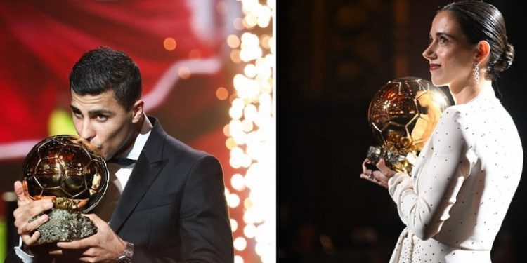 Rodri Hernández y Aitana Bonmatí coronan un Balón de Oro para la historia del fútbol español