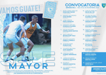 Selección mayor presenta listado de convocados
