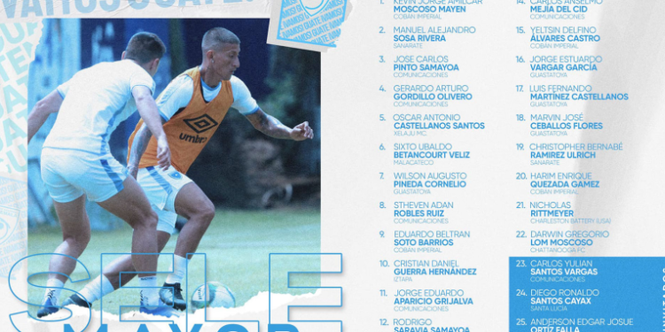 Selección mayor presenta listado de convocados