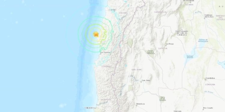 Un sismo de magnitud 6,6 se registra frente a las costas de Chile