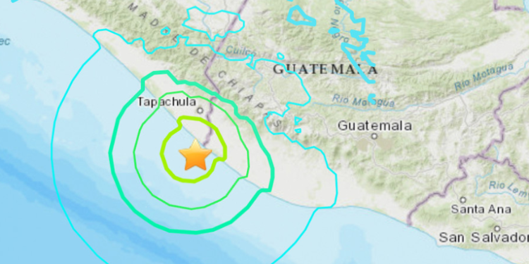 Un sismo de magnitud 6,7 se registra frente a las costas de Guatemala