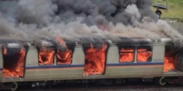 Un vagón del Metro se incendia en el Distrito Federal de Brasil