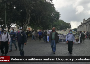 Veteranos militares realizan bloqueos y protestas