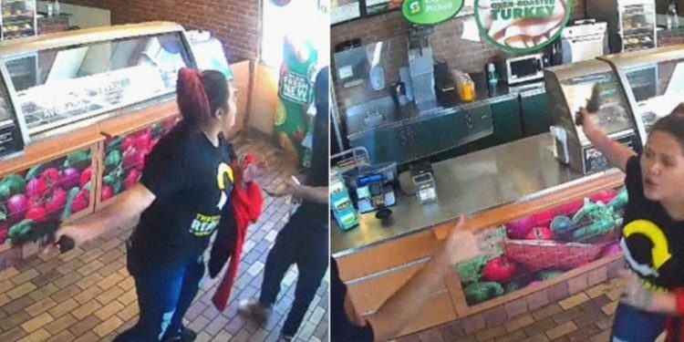 VIDEO: Empleada de un restaurante en EE.UU. ahuyenta a un ladrón armado y termina suspendida de su trabajo