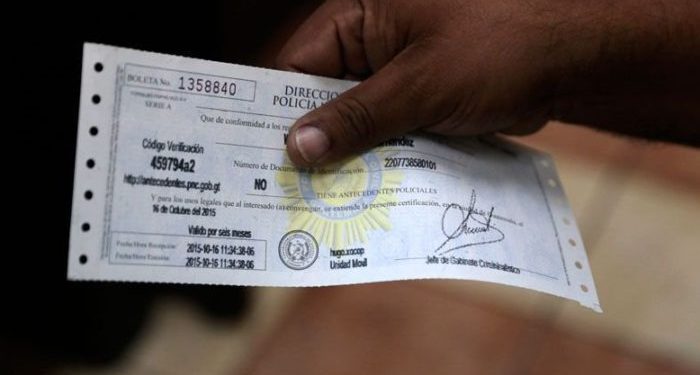 Constancias de antecedentes