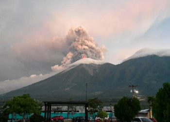Actividad del volcán de Fuego
