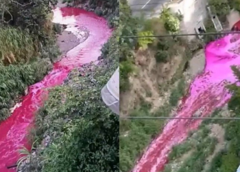 Aguas con coloración roja